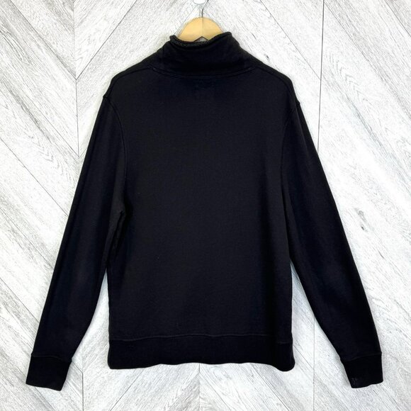 Billy Reid Shiloh Shawl Collar Pullover Sweater Mens Size Large Black Cotton - Picture 2 of 5